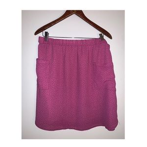 Purple Geometric Print Mini Skirt